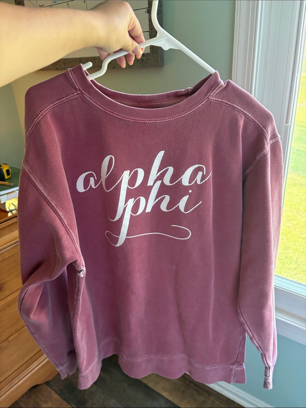Alpha Phi Crewneck Sweatshirt - Dusty Rose